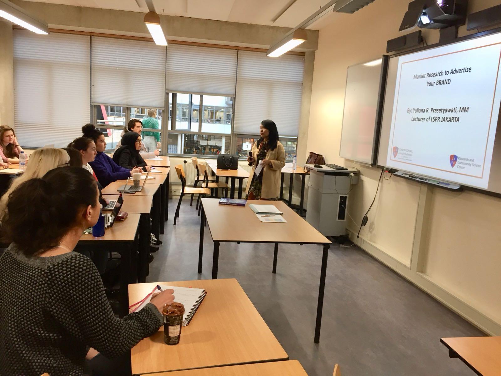 Mrs. Yuliana as the guest lecturer in The Hague University